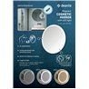 Deante Round Badezimmer Zubehör Spiegel Badezimmer Zubehör Easy-Fix (auf einem Saugnapf) Kosmetik-Spiegel, magnetisch - LED_Bele