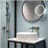 Deante Round Badezimmer Zubehör Spiegel Badezimmer Zubehör Easy-Fix (auf einem Saugnapf) Kosmetik-Spiegel, magnetisch - LED_Bele