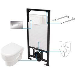 Vorwandelemente-Deante Avis Badezimmer Toiletten Unterputz-WC-Set 6 in 1 - CDAS6ZPW