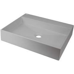 Handwaschbecken-Deante Correo Bad Granitwaschbecken Aufsatzgranitwaschbecken - 500X400 Mm-Grau Metallic