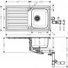 Hansgrohe Küchenspüle mit Abtropffläche und vorgebohrten Hahnlöchern (Einbauspüle, 340 x 400 mm) edelstahl 43337800