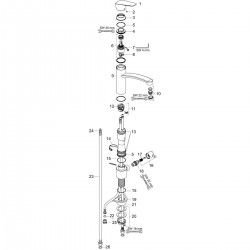 Hansgrohe Einhebel-Küchenmischer Spültischmischer mit Geräteabsperrventil Logis M31 SPTM 220 GAV 1j Chrom 71834000