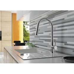 Deante Licorice Küchenarmatur Wasserhahn ausziehbar mit Brause Spültisch Chrom Deante Großer Hersteller - 3
