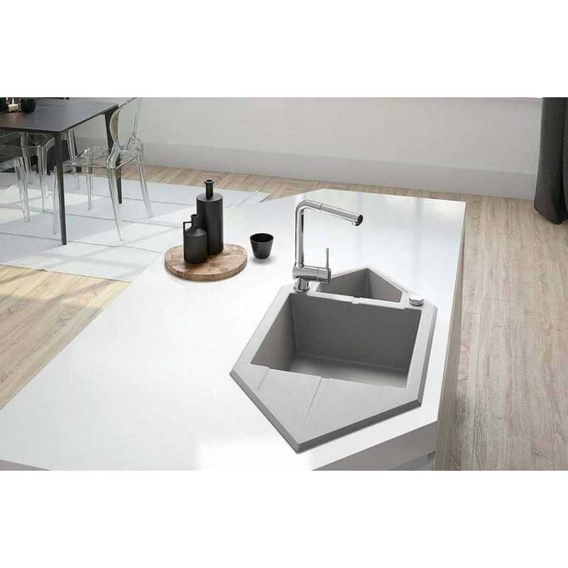 Deante Aster Küchenarmatur Wasserhahn ausziehbar mit Brause Spültisch Chrom Deante Großer Hersteller - 3