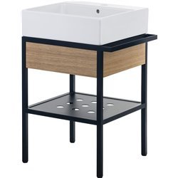 Waschtische mit Unterschrank-Deante Temisto Möbel Badezimmerkonsolen mit Stehendem Waschbecken und Schublade