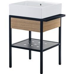Waschtische mit Unterschrank-Deante Temisto Badezimmer Stehende Badezimmerkonsole Möbel, mit Waschbecken, und mit der Schublade - 66.5x50 cm CDTD6U6S