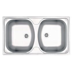 Küchenspülen & Spülbecken-Deante Techno Stahlspüle mit 2-Becken Ausgussbecken