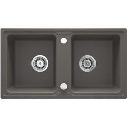 Küchenspülen & Spülbecken-Deante Zorba Granit Einbauspüle mit 2 Becken (ZQZ_T203)