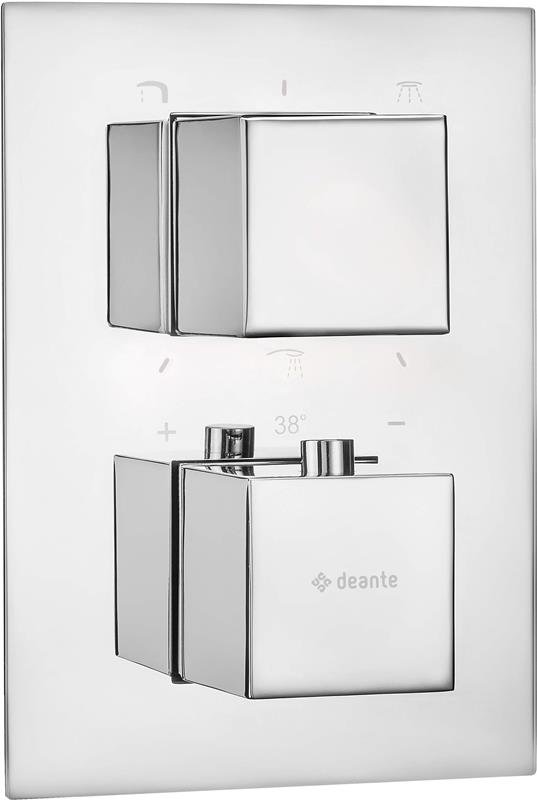 Deante BOX Duscharmatur Unterputz Einhandmischer Dusche Thermostat, chrom Design
