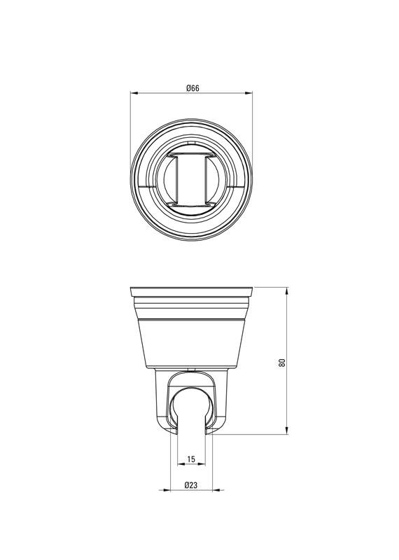 Detail-Deante Easy-Fix Handbrausehalter mit Punktgriff und Saugnapf NDD_N21U für Badezimmer