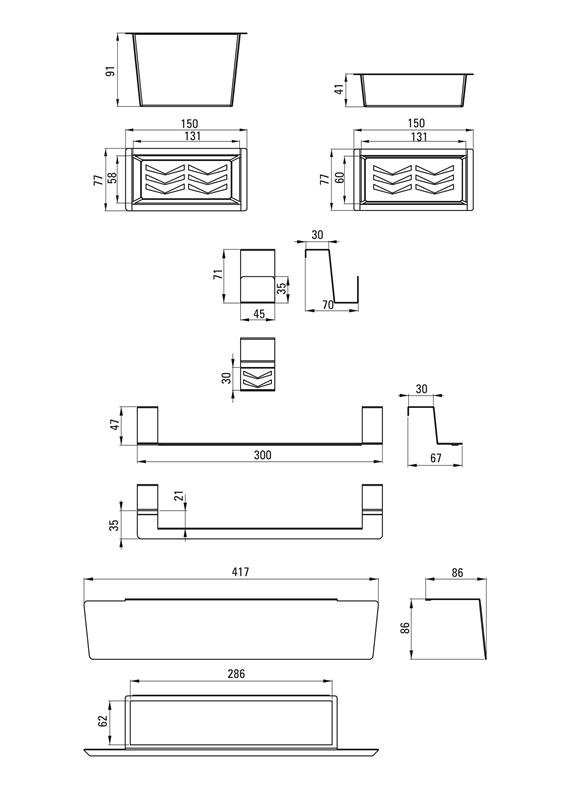 Detail-Deante Magnetic Küchen-Zubehör-Set für Spülen, Spülbecken-Zubehör ZZMK011O
