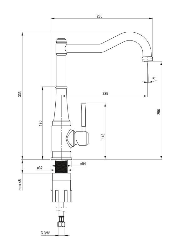 Detail-Deante Tamizo Küchenarmatur - Modell BQT_M63M